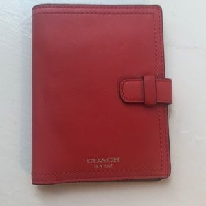 COACH Coral Passport Holder
